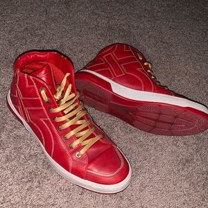 Salvatore Ferragamo Red hightop sneakers